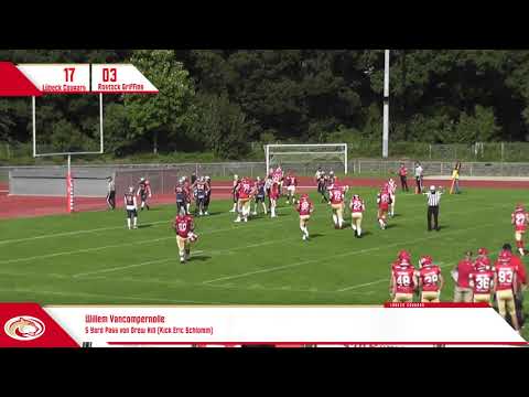 Highlights Lübeck Cougars - Rostock Griffins (15. August 2021)