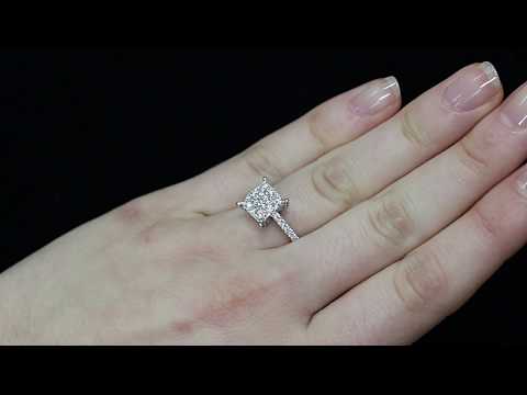 18ct White Gold 1.00ct G/H-SI Diamond Cluster Ring - Hatton Jewellers London HJ80