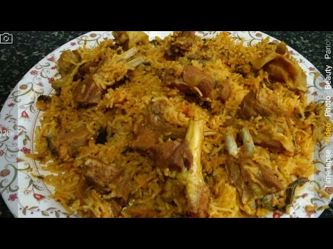 Mutton Biryani Recipe In Pressure Cooker /How To Mutton Biryani Recipe In Pressure Cooker in Kannada Video
