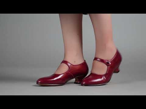 PRE-ORDER Millie Women's 1920s Mary Jane Shoes (Oxblood)