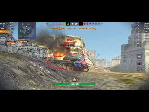 Wot Blitz- Su-122-54 4.8k 3 kills Ace Mastery Badge