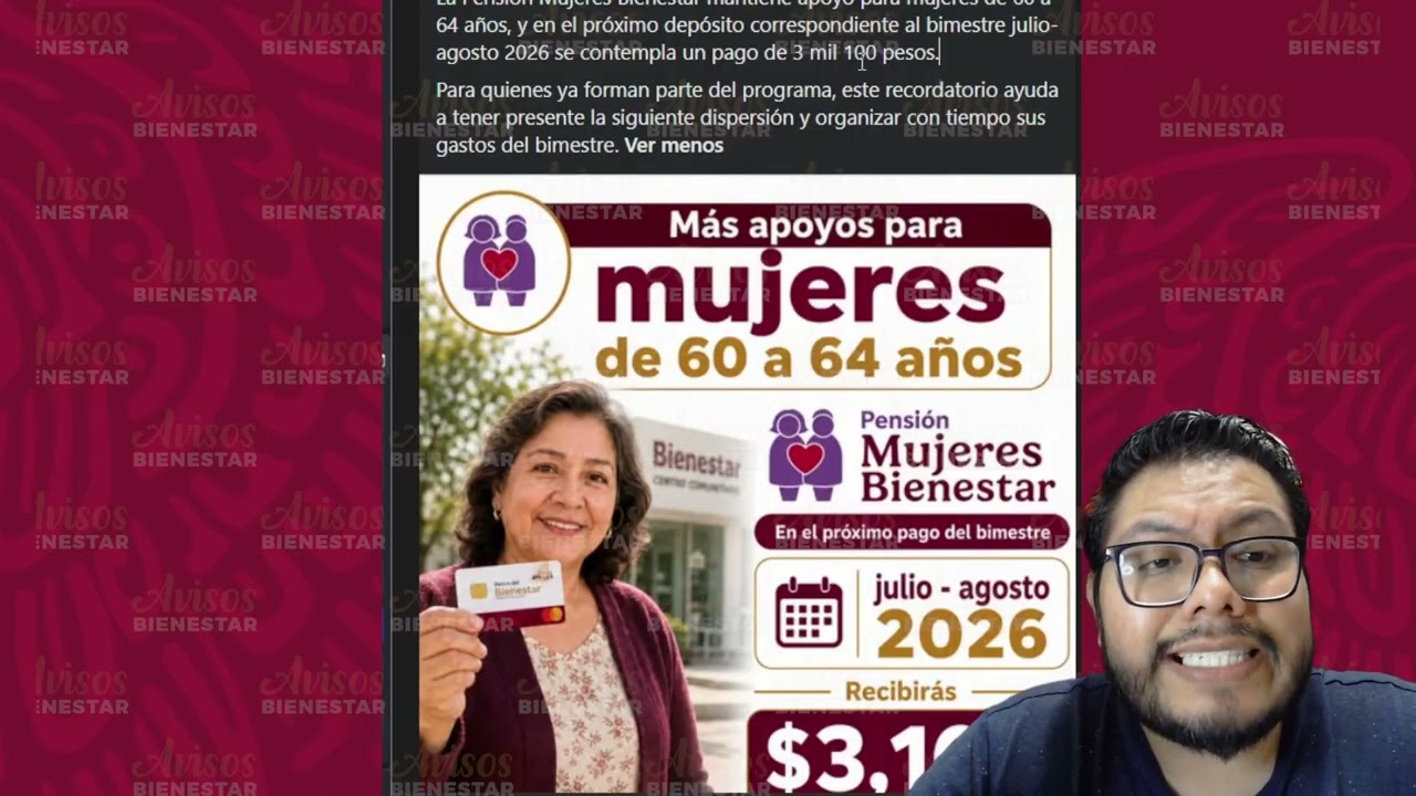 Próximo calendario de pago julio-agosto 2026 vendra con aumento mujeres de pensión mujeres bienestar