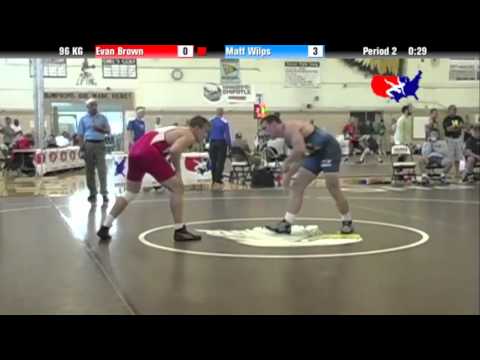 2012 Univ. WTT: 96 KG - Evan Brown (Unattached) vs. Matt Wilps (Pittsburgh WC)