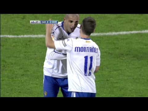 La Liga | Gol de Montañés (2-2) en el Real Zaragoza - Deportivo de La Coruña | 10-11-2012 | J11