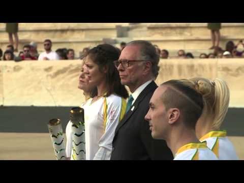 The Olympic Flame officially handed over to Rio 2016 – 100 days before the Opening Ceremony