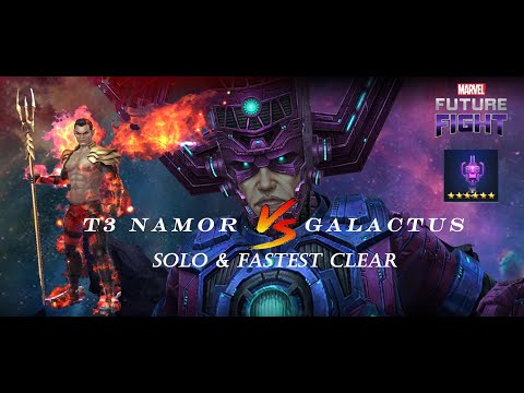 T3 Namor  Vs Galactus GBR Solo & Fastest Clear- (Phoenix Five Uniform) I Marvel Future Fight