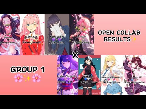 🌸OPEN COLLAB RESULTS🌸//GROUP 1✨// Read dscr.// 2K SUBS SPECIAL!!🌸💗✨