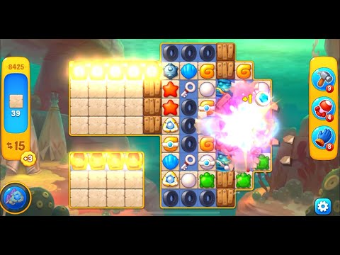 Fishdom level 8425 with a puzzle (с головоломкой)