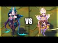 Coven Zyra vs Prestige Coven Zyra Skins Comparison (League of Legends)
