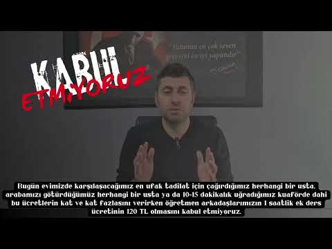 EK DERS ÜCRET ÖDEME KATSAYILARI EN AZ % 100 ORANINDA ARTTIRILMALIDIR