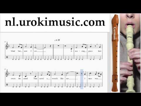 Blokfluitles (G.) Amazing - Grace Muzieknoten Cursus Deel#2 um-b374