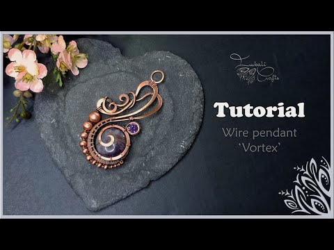 Vortex - Wire work pendant - hammered wire tutorial