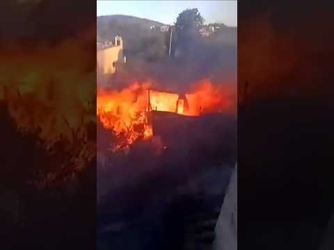 Incendio en Paraje Chigüa, Chajabal, San Andrés Xecul, Totonicapán, Guatemala, sólo daños materiales