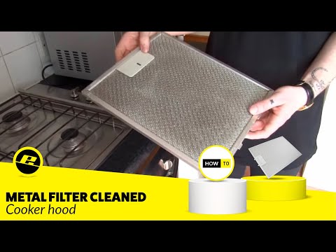 How to clean the mesh on a metal cooker hood filter