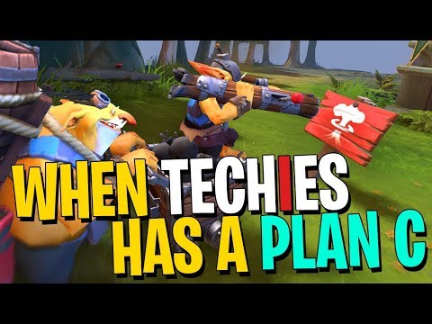 That Moment When Techies Has a Plan C - DotA 2 Funny Moments