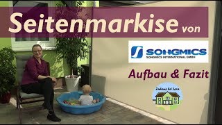 Songmics Seitenmarkise auspacken, aufbauen und testen