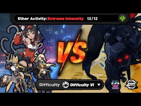Nekomata, Pulchra and Trigger vs Jane Doe - ZZZ Lost Void - Difficulty 6 - Ether activity 12/12