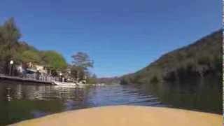preview picture of video 'Paddling up the Woronora River (Upstream) on my Paddleboard heading into the bush'