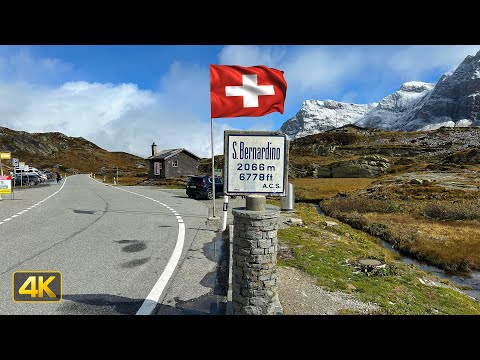 Driving the San Bernardino Pass in the Swiss Alps, Switzerland 🇨🇭