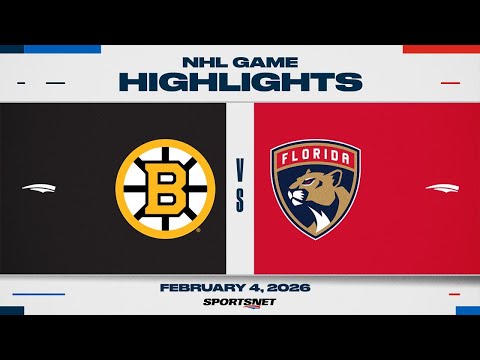 NHL Highlights | Bruins vs. Panthers - February 4, 2026
