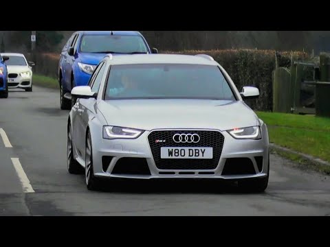 Audi RS4 B8 Accelaration And Limiter Sounds!!