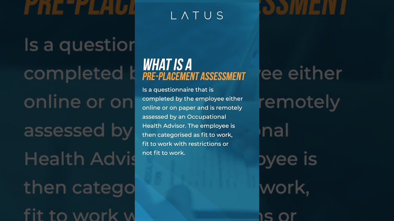 What Is A Pre-Placement Assessment?