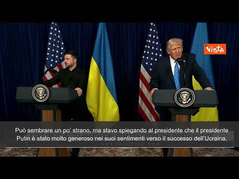Trump: "Putin vuole che l'Ucraina abbia successo" e Zelensky sorride