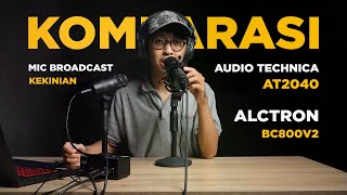 Video thumbnail for Perbandingan Mic Broadcast Podcast Audio Technica AT2040 VS Alctron BC800V2 by Triple 3 Music TV