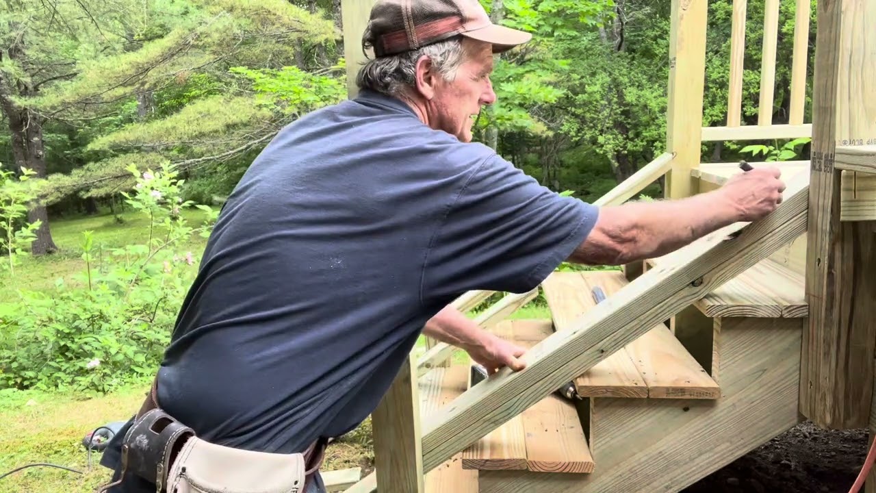 Find the handrail angle. Quick tip.