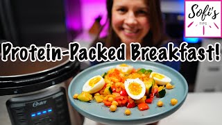 Easy High-Protein Breakfast with Chickpeas and Eggs 💪🏼