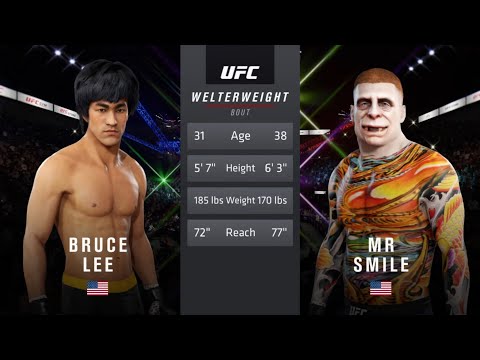Bruce Lee vs. Mr Smile (EA Sports UFC 3) - Epic Battle 💯 🐲 - Dragon Fights 🐉