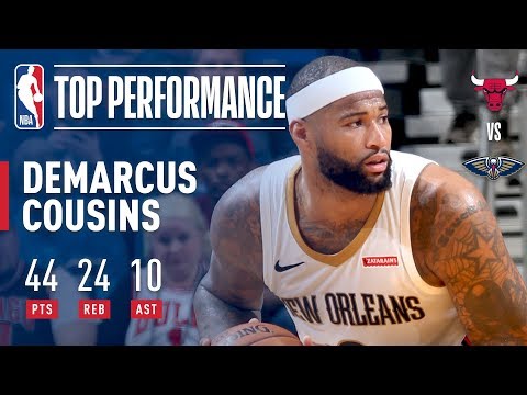 DeMarcus Cousins Gets BIG Triple-Double (44/24/10) in 2OT Victory | January 22, 2018