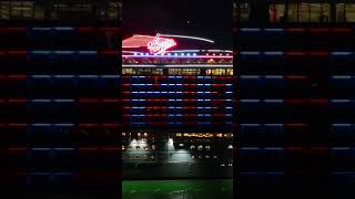 Virgin Valiant Lady lights up PortMiami at night