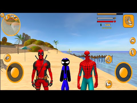 Us Police Stickman Rope Hero Crime City Part #1 - Android Gameplay