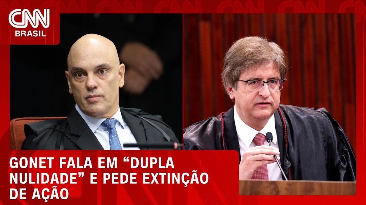 Gonet cita “dupla nulidade” e pede extinção de ação contra Moraes | CNN PRIME TIME
