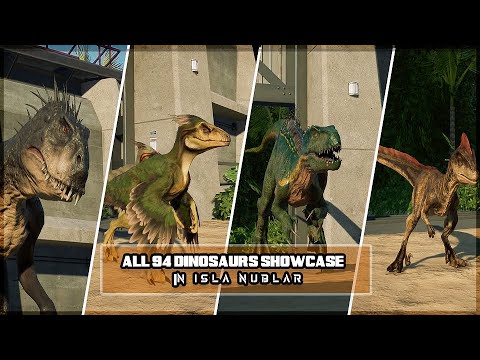 [4K] ALL 94 DINOSAURS IN ISLA NUBLAR | MAX EGGS SHOWCASE | JURASSIC WORLD DOMINION | JURASSIC PARK