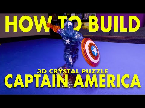 How To Build 3D Crystal Puzzle - Captain America - STEP BY STEP!