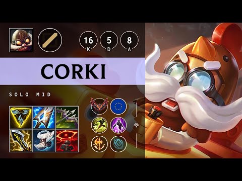 Corki Mid vs Yone - EUW Grandmaster Patch 25.17