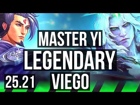 MASTER YI vs VIEGO (JGL) | Rank 1 Yi, 76% winrate, Legendary, 17/2/7 | KR Challenger | 25.21