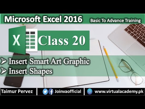 How to insert Smart Art Graphic and shapes in Microsoft Excel 20
