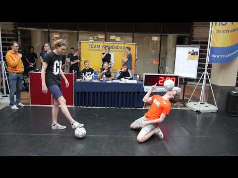 Freestyle Voetbal Toernooi Veenendaal - Top 4 - Caspar van Tent vs Jesse Marlet