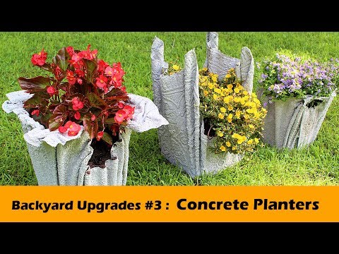 Stunning Concrete Planter DIY ~ Backyard Upgrades #3