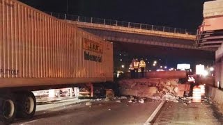 One killed after Cincinnati overpass collapses onto interstate