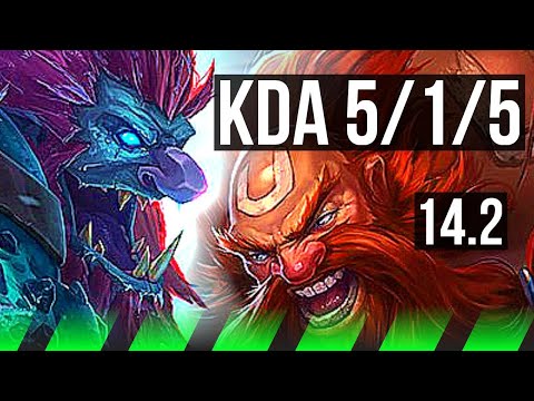 TRUNDLE vs GRAGAS (JNG) | 5/1/5 | KR Challenger | 14.2