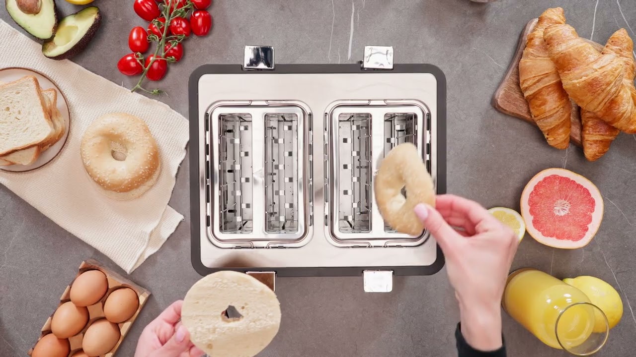 Prăjitor de pâine MAGIC-QUATTRO, inox, 4 fante, 1750 W putere