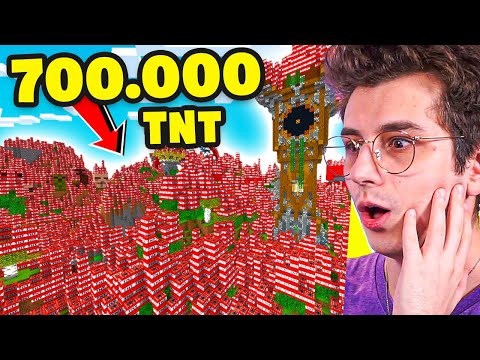 I EXPLODED 700,000 TNT in MY MINECRAFT WORLD ITA!