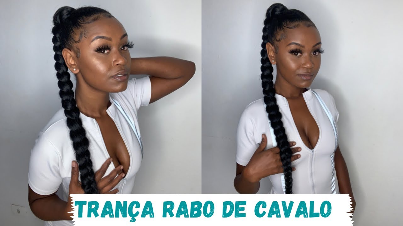 Trança rabo de cavalo (Com jumbo)