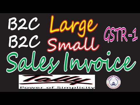 GST B2C Large B2C Small Consumer Sales Invoice in Tally ERP 9 |GSTR 1 Report Tally |GST Tally