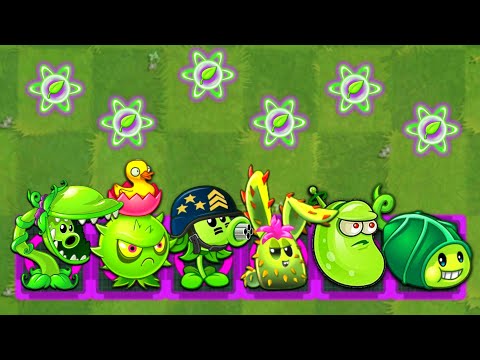 PvZ2 Challenge - All Green Plants 2 POWER-UP vs 99 Castlehead Zombie - Who Will Win?