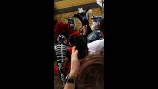 Golden Eagles Big Chief Monk Boudreaux’s yard on Mardi Gras 2018